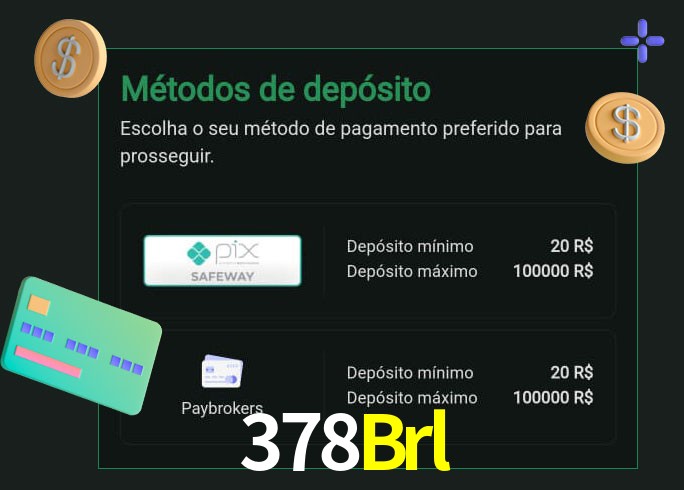 O cassino 378Brl oferece uma grande variedade de métodos de pagamento
